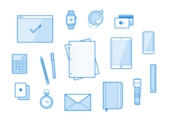 不一樣的極簡風!細膩有趣的三色極簡圖標設計案例