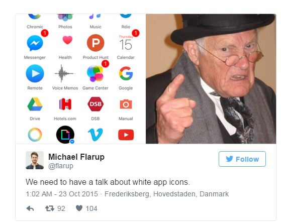 致APP圖標設計師:不要再隨便采用白色背景了