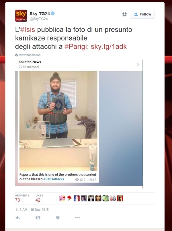 男子自拍慘遭PS 被當成恐怖分子