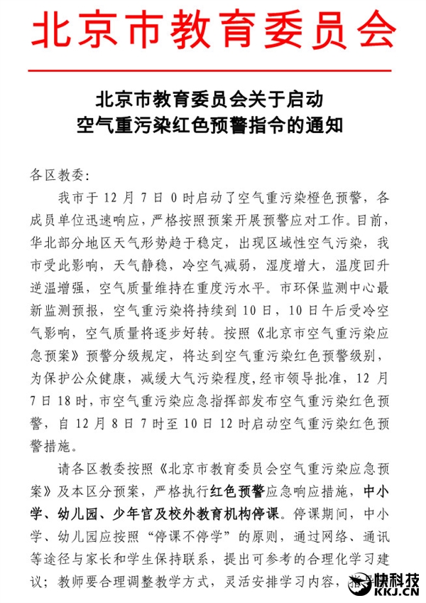 北京首次啟動霧霾紅色預警！汽車限行 中小學停課