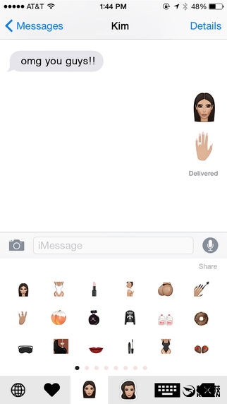 卡戴珊推了個巨臀表情:引爆蘋果App商店