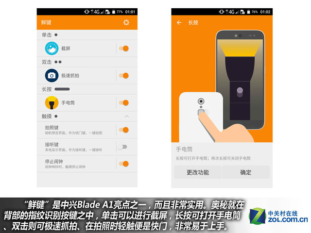 全民指紋全網通 中興Blade A1購機手冊