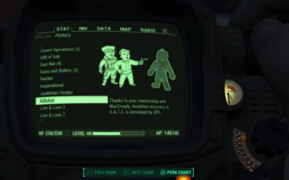 輻射4新福利bug 爆頭幾率輕松達到95%