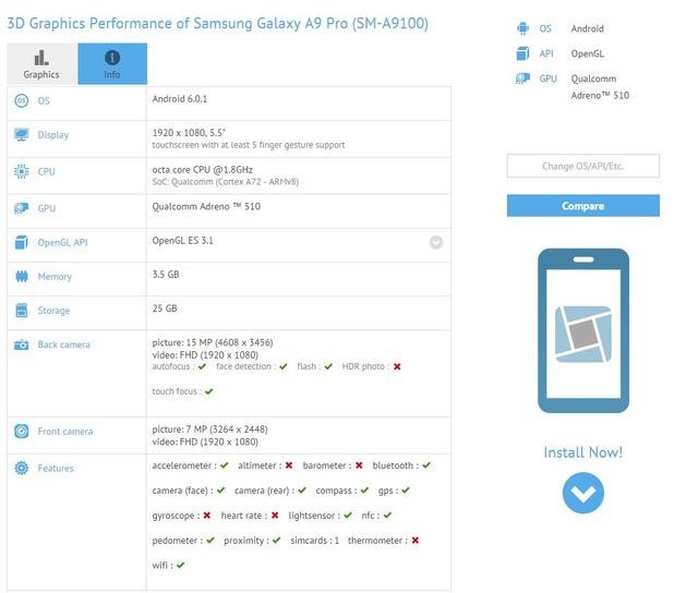 三星A9 Pro獲型號核準(zhǔn) 驍龍652+4GB運(yùn)存