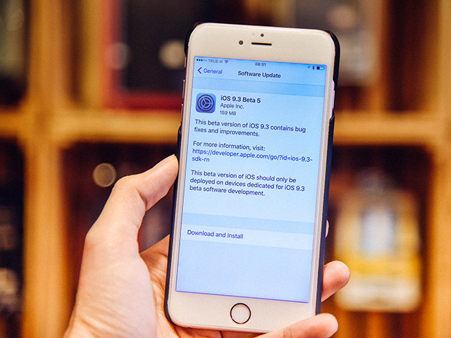 蘋果iOS 9.3 beta5測試版 修改減弱藍光