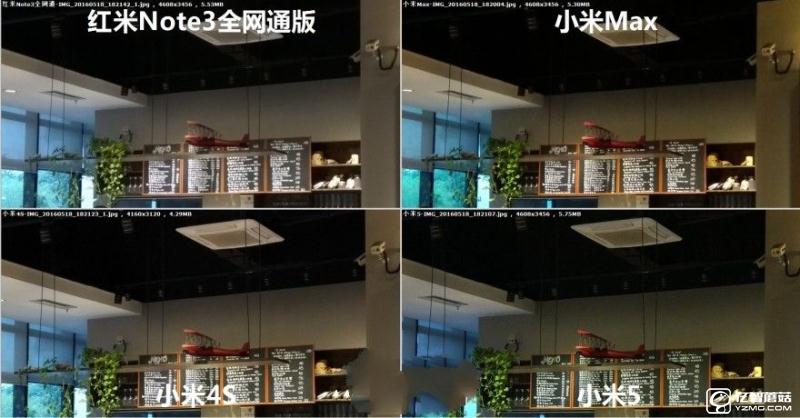 小米5/小米Max/紅米Note3全網通版/小米4s拍照對比評測