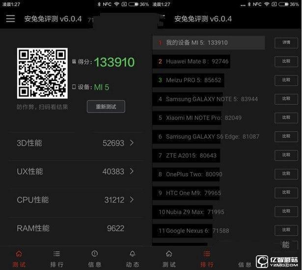 ZUK Z2和小米5哪個好 小米5與ZUK Z2區(qū)別對比
