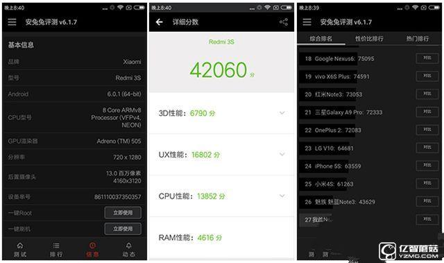 紅米3S和魅藍(lán)note3性能哪個(gè)好 屏幕與跑分對(duì)比