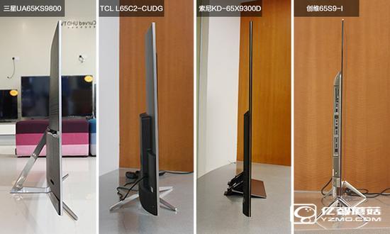 四款65智能電視對比