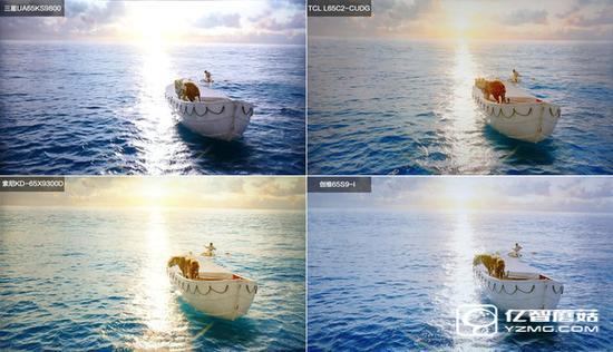 四款65智能電視HDR對比