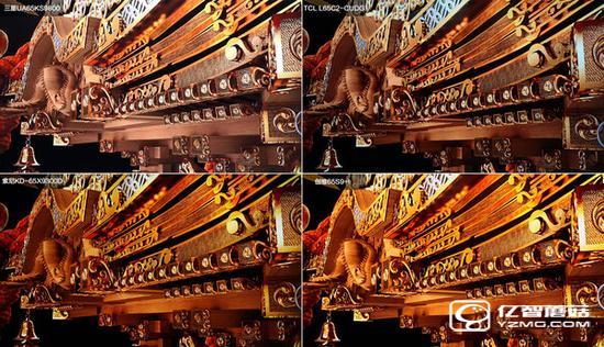 四款65智能電視HDR對比