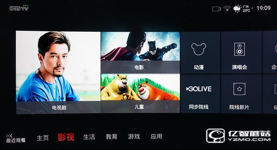 四款65智能電視資源對比