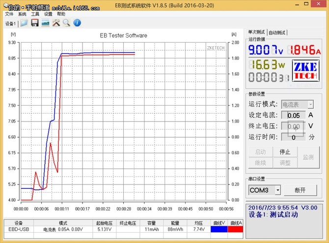 快充及續(xù)航測(cè)試