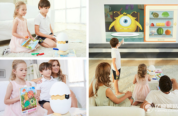 這個蛋型“怪獸”可以陪小孩聊天 還能秒變投影