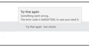 Win10應(yīng)用更新錯(cuò)誤803F7000解決方法
