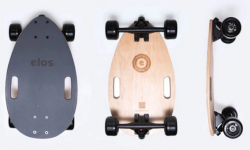 Elos長滑板看起來比背包還小 還挺萌