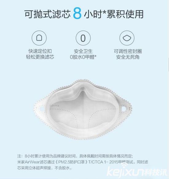 小米發(fā)布防霧霾口罩 售價69元