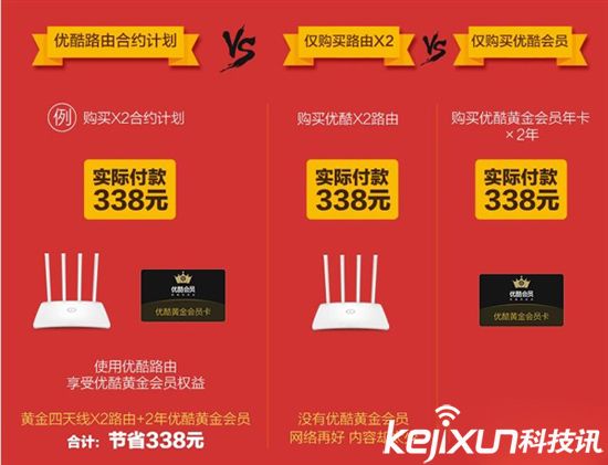 優酷路由器X2開賣 送25個月優酷會員