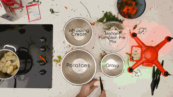 用無人機做感恩節(jié)晚餐！哥們你確定你敢吃？