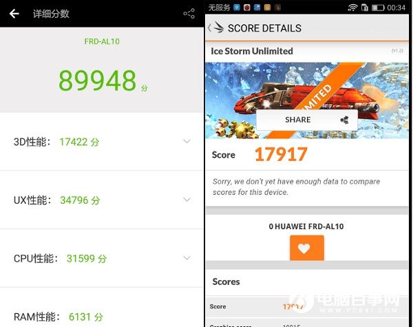 OPPO R9s和榮耀8性能哪個強?跑分對比