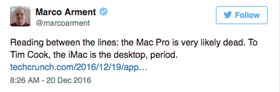 蘋果放棄Mac Pro產品？開發者證實！