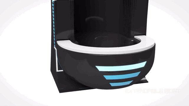 這個智能坐便器外觀復古 一瓶水就能完全沖干凈