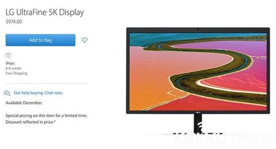 蘋果MacBook Pro顯示器發(fā)售 5K超高清售價7638元