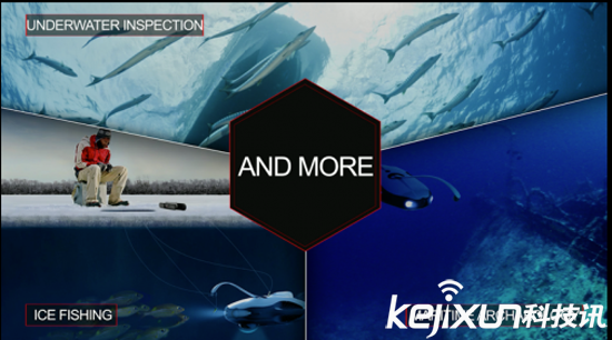 PowerRay水下垂釣無人機 可下潛30米聲吶搜索魚群