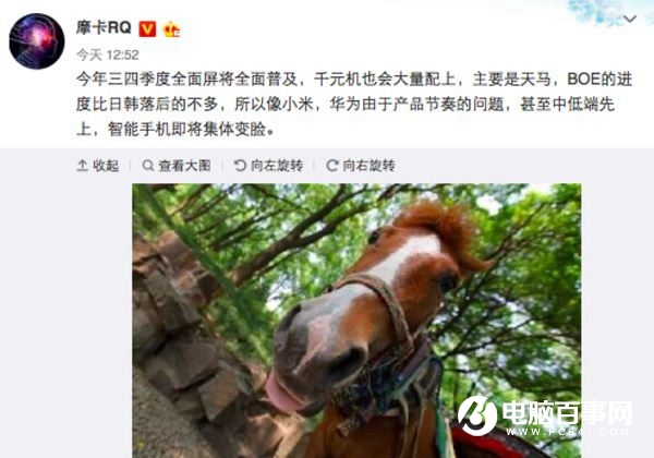 下半年全面屏大戰 千元機將集體變臉