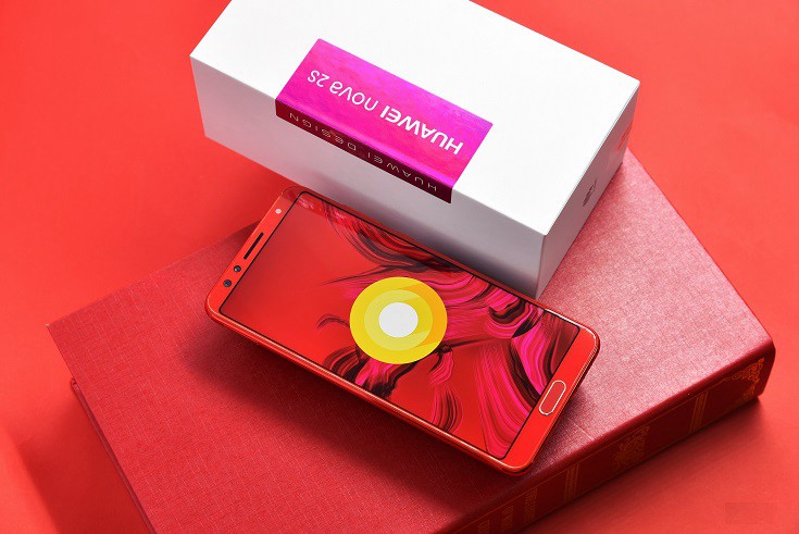 華為nova2s全面屏手機相思紅版圖賞 紅的漂亮！