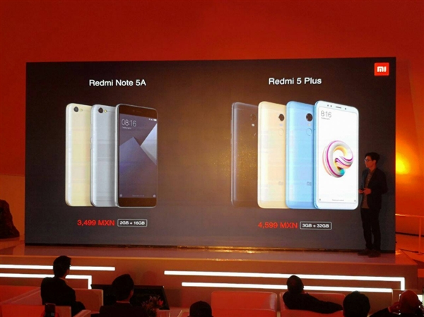 紅米5 Plus/紅米Note 5A墨西哥發布:1200元起售