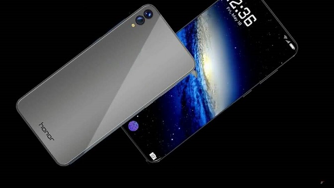 榮耀10概念圖美哭了!100%屏占比 配屏下指紋