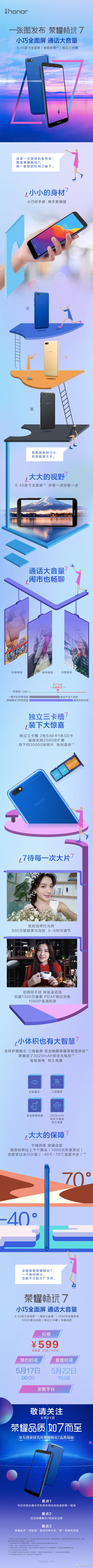 599元!榮耀暢玩7低調(diào)發(fā)布:三卡槽好評(píng)