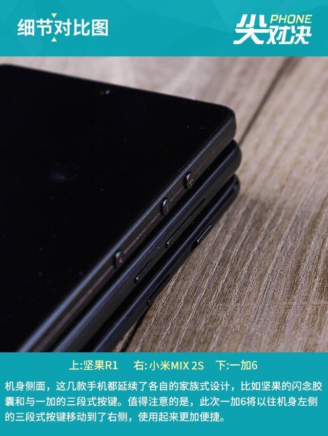 堅果R1、小米MIX2S、一加6對比評測 驍龍845旗艦怎么選？