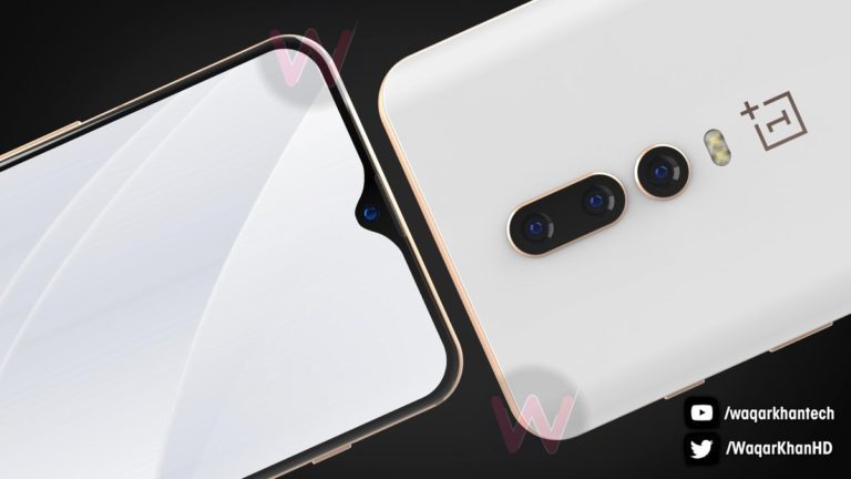 一加6T渲染圖曝光:美人尖劉海 或首發驍龍850