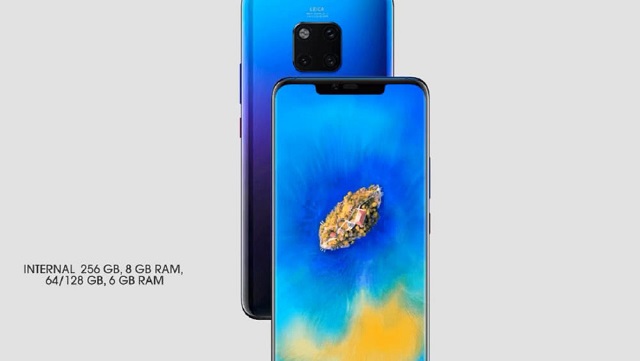 華為Mate20概念圖:麒麟980三攝 3D人臉識別