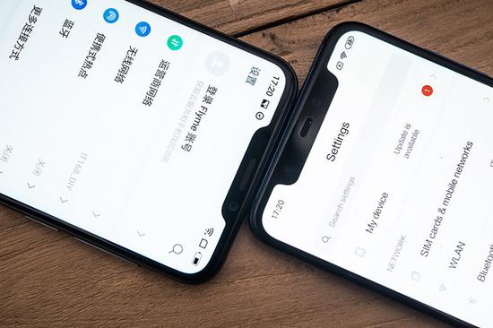 ▲魅族X8擁有比一般劉海屏更窄的劉海