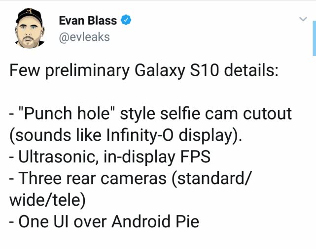 三星S10驚艷曝光:首發驍龍8150屏幕指紋 屏內前置鏡頭設計