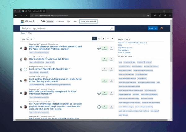 微軟推出MicrosoftQ&A 徹底取代MSDN和TechNet論壇